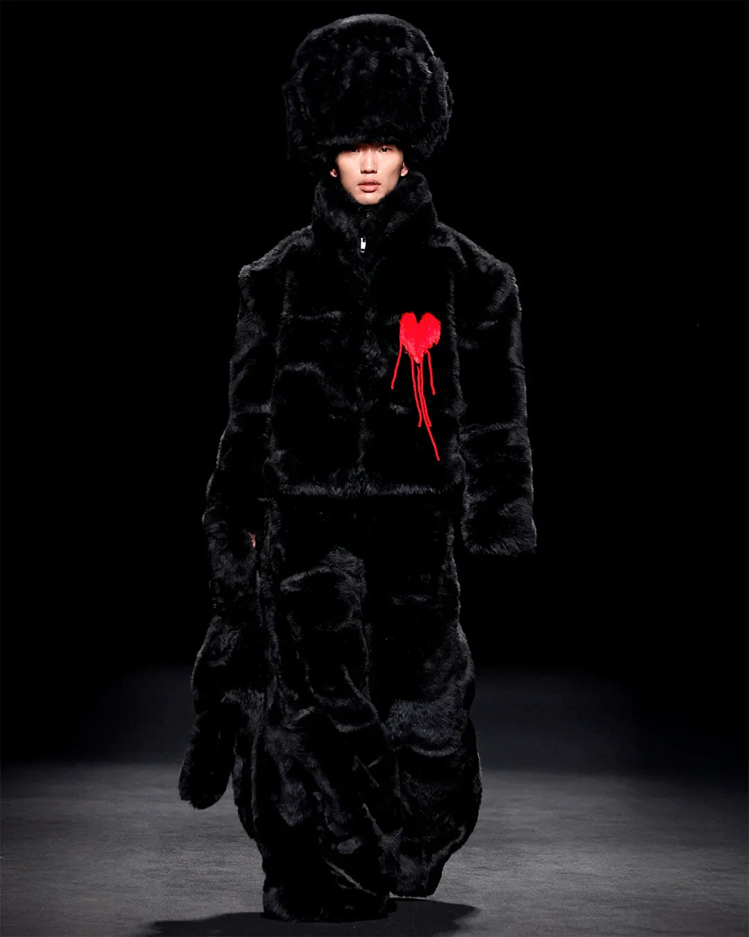 RIPPED HEART FAUX FUR JACKET