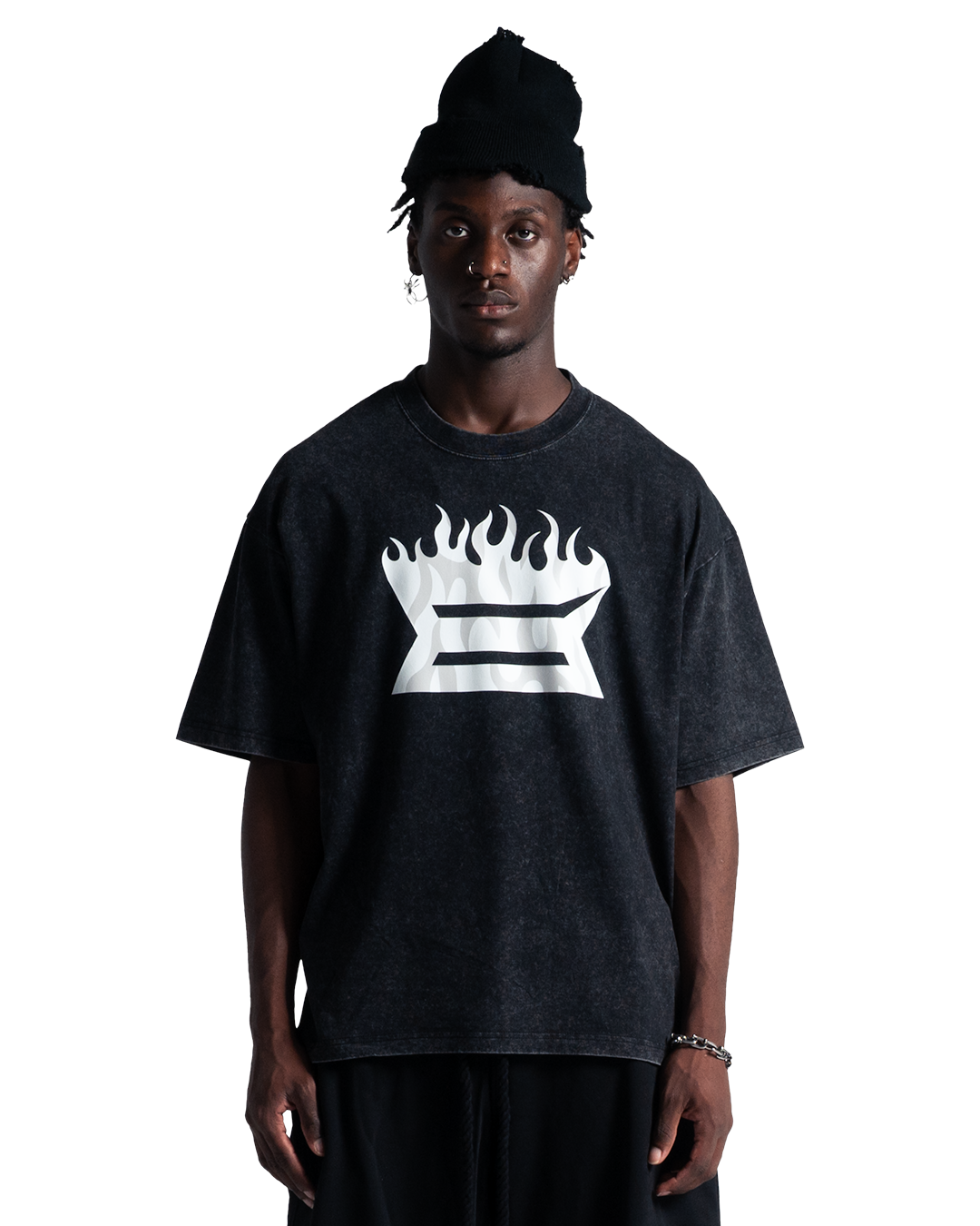 FIREMARK VINTAGE-WASHED BLACK TEE