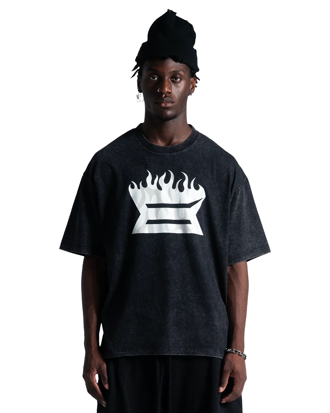 FIREMARK VINTAGE-WASHED BLACK TEE