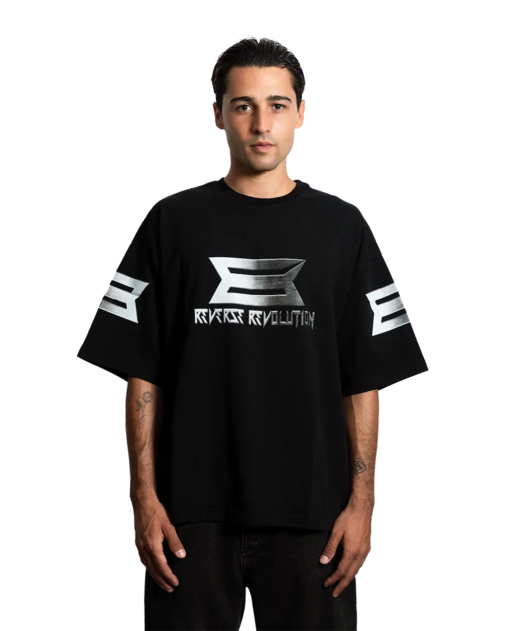 REVERSE REVOLUTION BLACK TEE