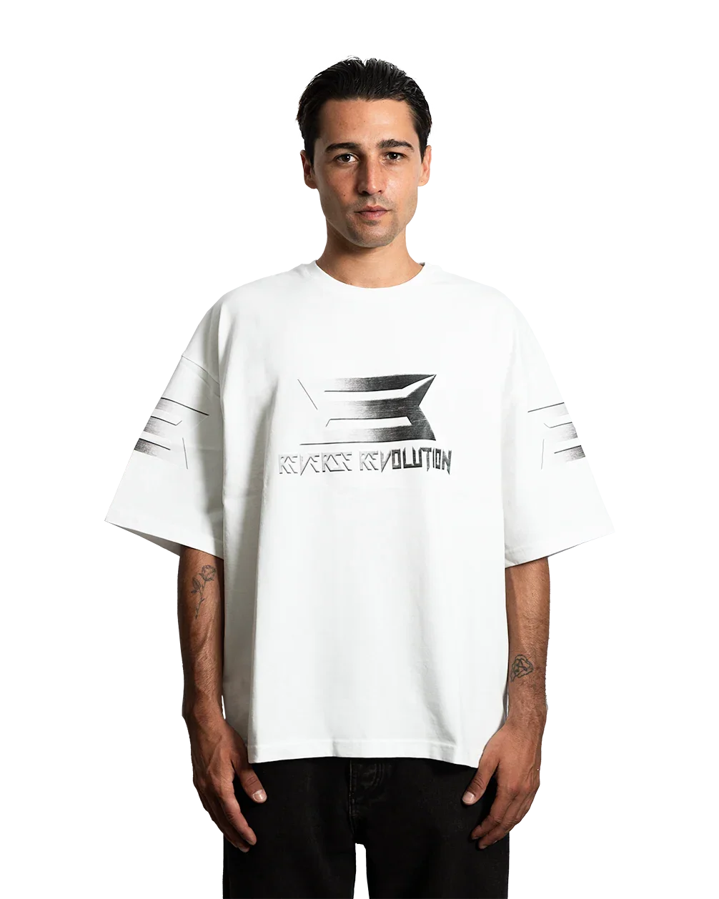 REVERSE REVOLUTION WHITE TEE