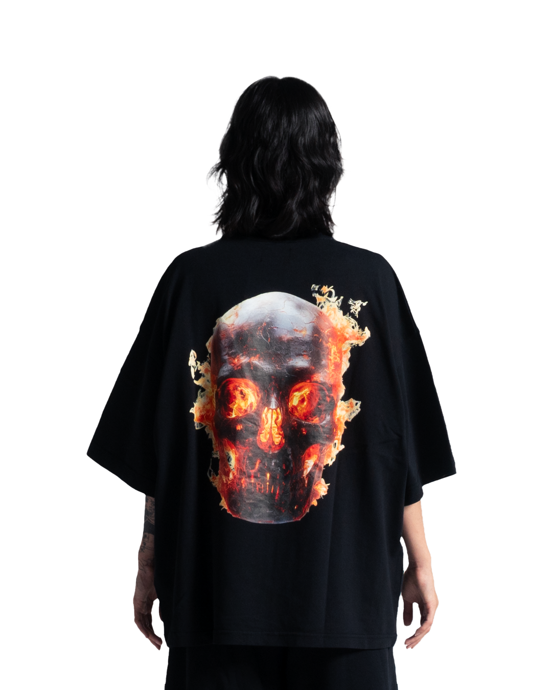 SKULL IN FLAMES TEE