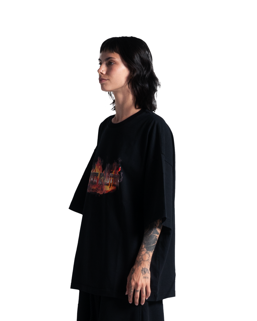 SKULL IN FLAMES TEE