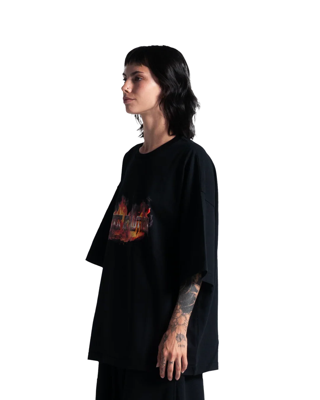 SKULL IN FLAMES TEE