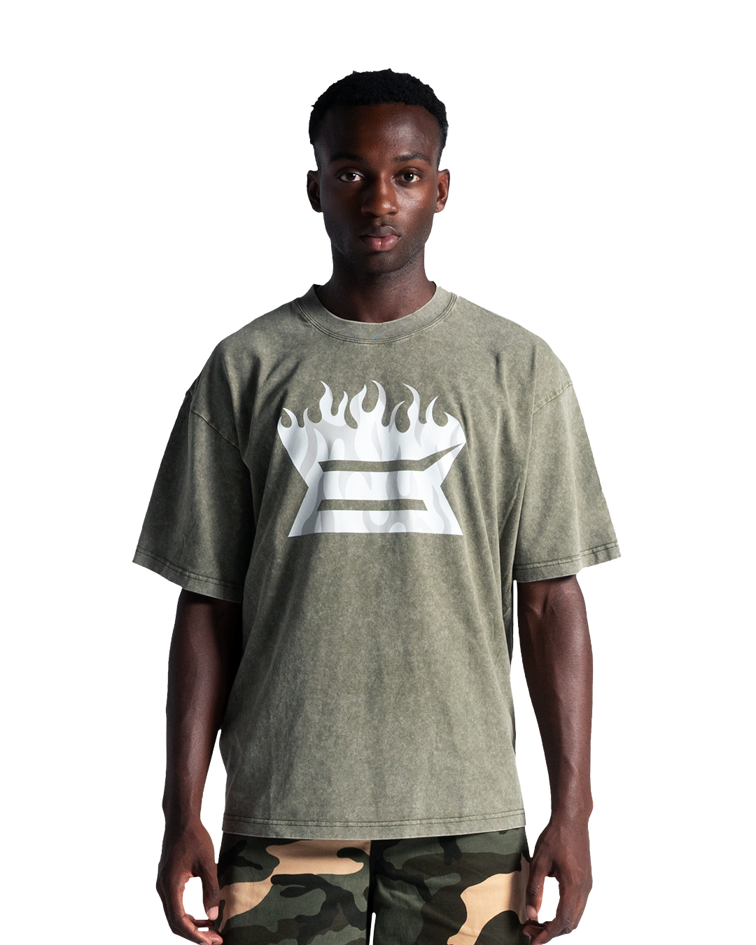 FIREMARK VINTAGE-WASHED GREEN TEE