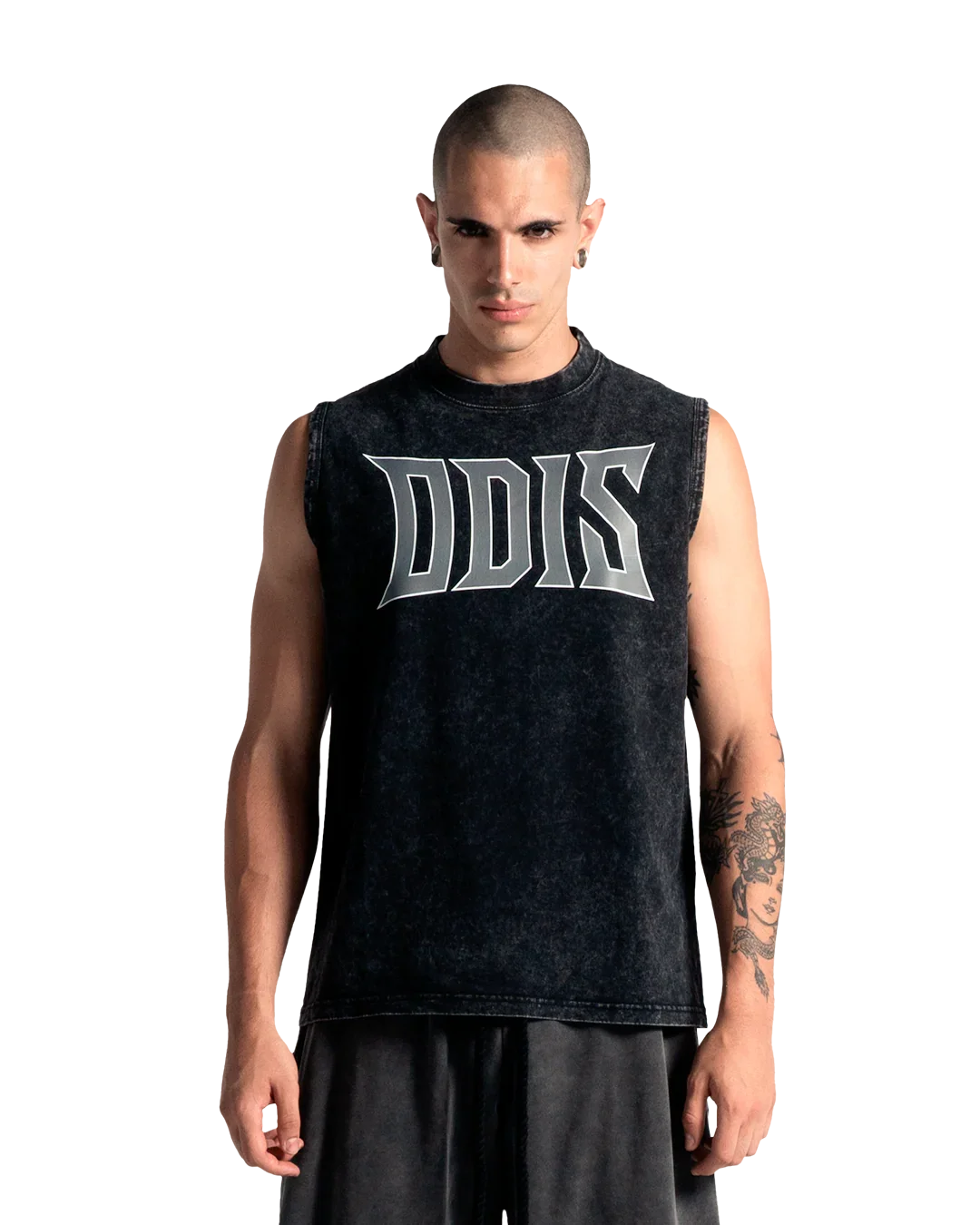 EXO-RAGE VINTAGE-WASHED BLACK TANK TOP