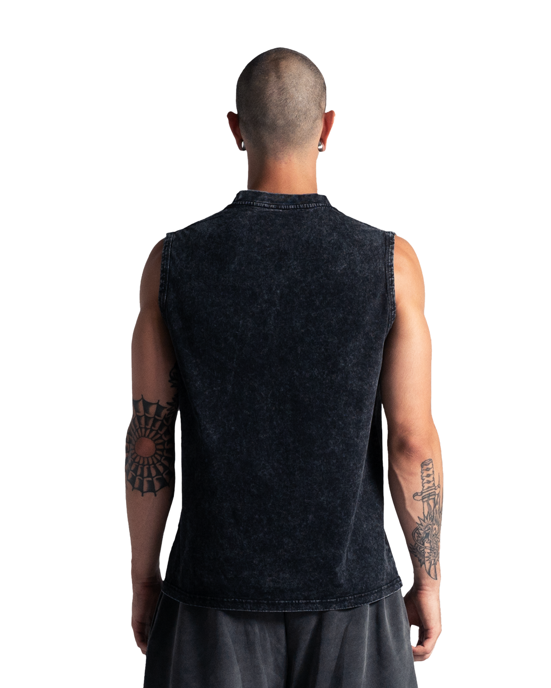 EXO-RAGE VINTAGE-WASHED BLACK TANK TOP
