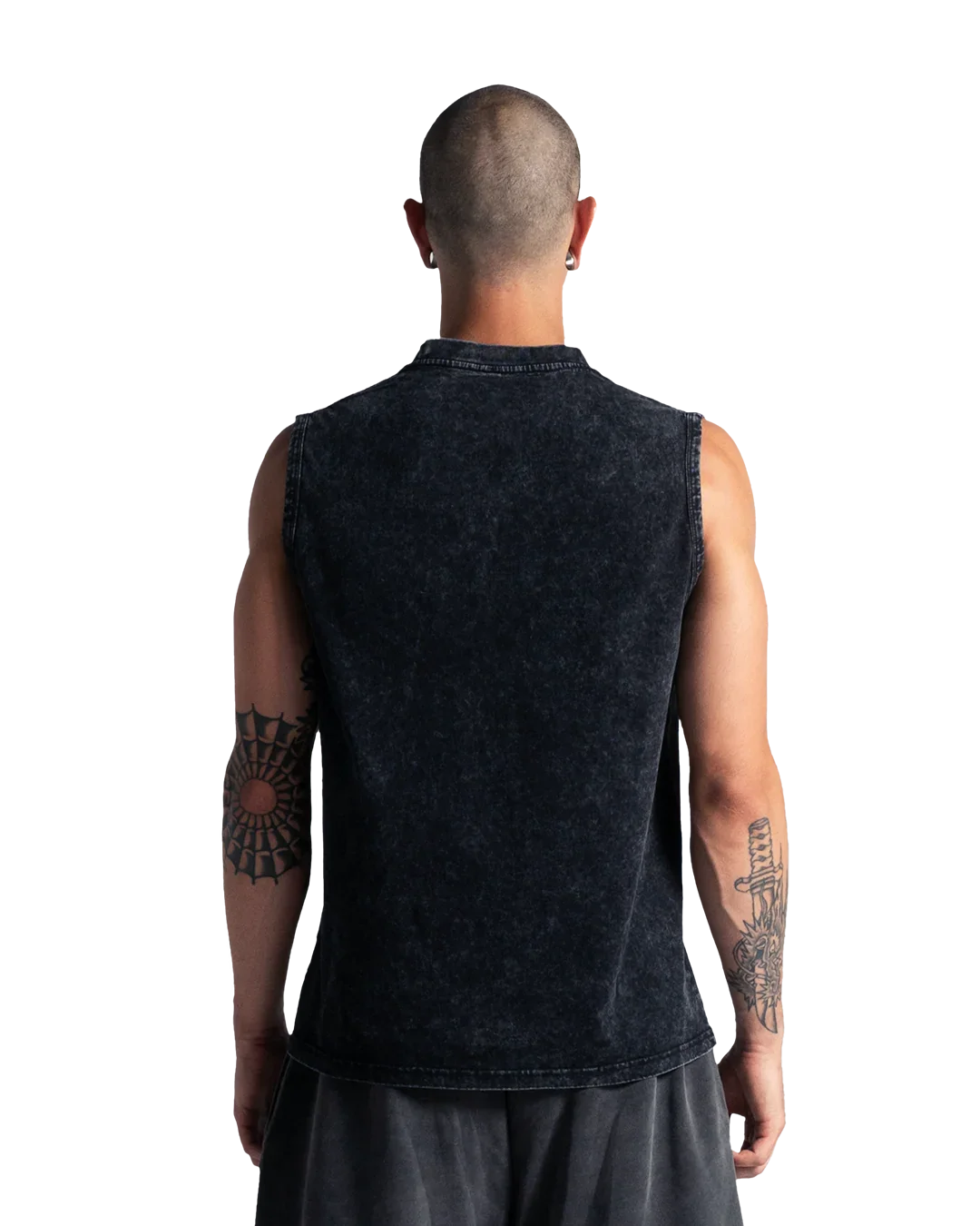 EXO-RAGE VINTAGE-WASHED BLACK TANK TOP