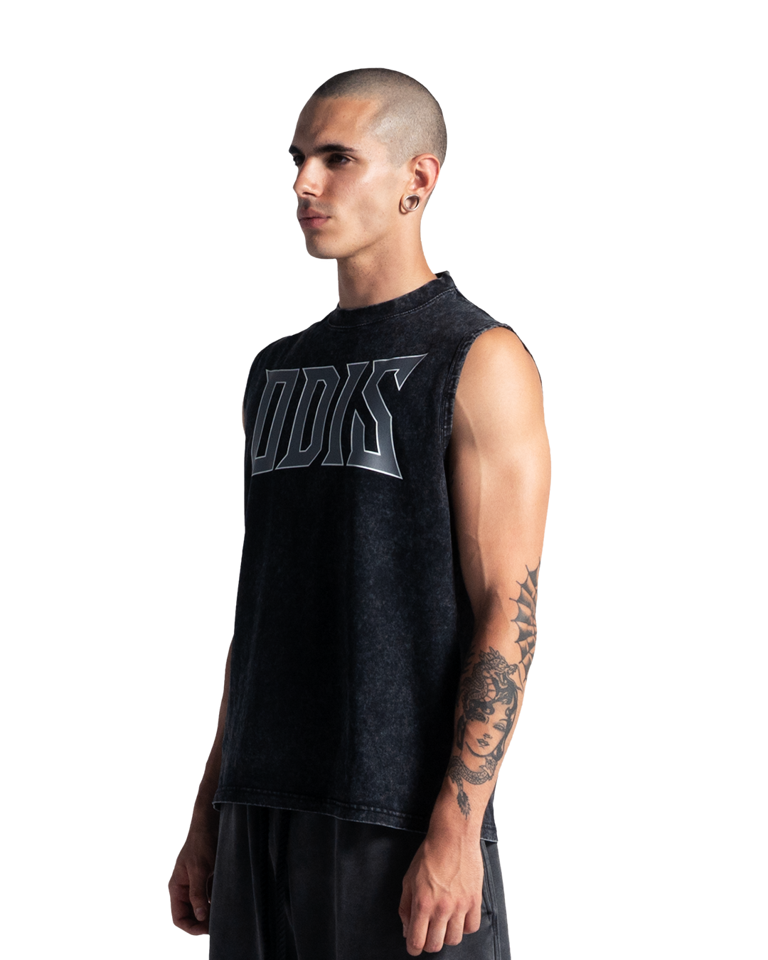 EXO-RAGE VINTAGE-WASHED BLACK TANK TOP