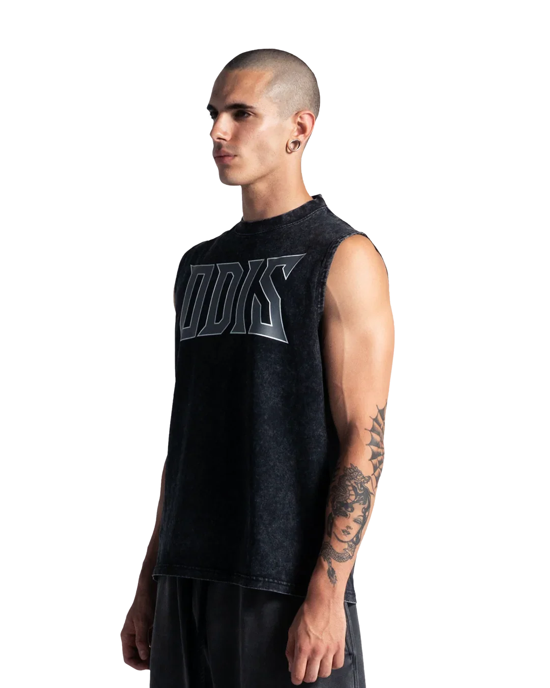 EXO-RAGE VINTAGE-WASHED BLACK TANK TOP