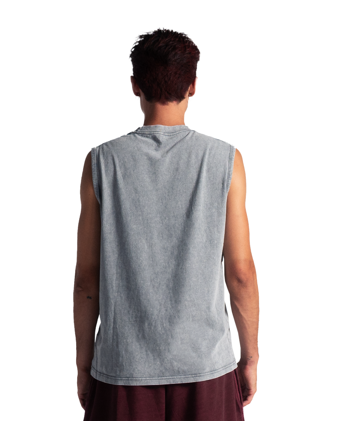 EXO-RAGE VINTAGE-WASHED GREY TANK TOP