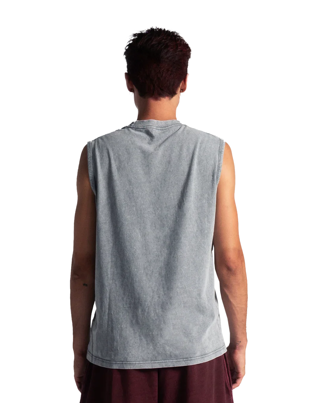 EXO-RAGE VINTAGE-WASHED GREY TANK TOP