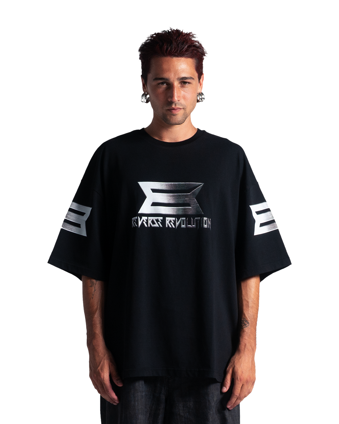 REVERSE REVOLUTION BLACK TEE