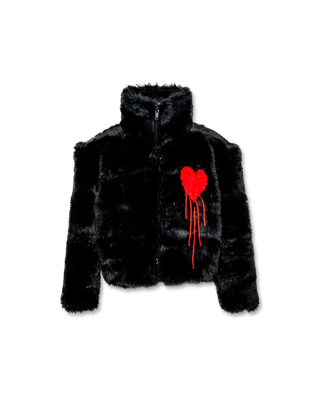 RIPPED HEART FAUX FUR JACKET