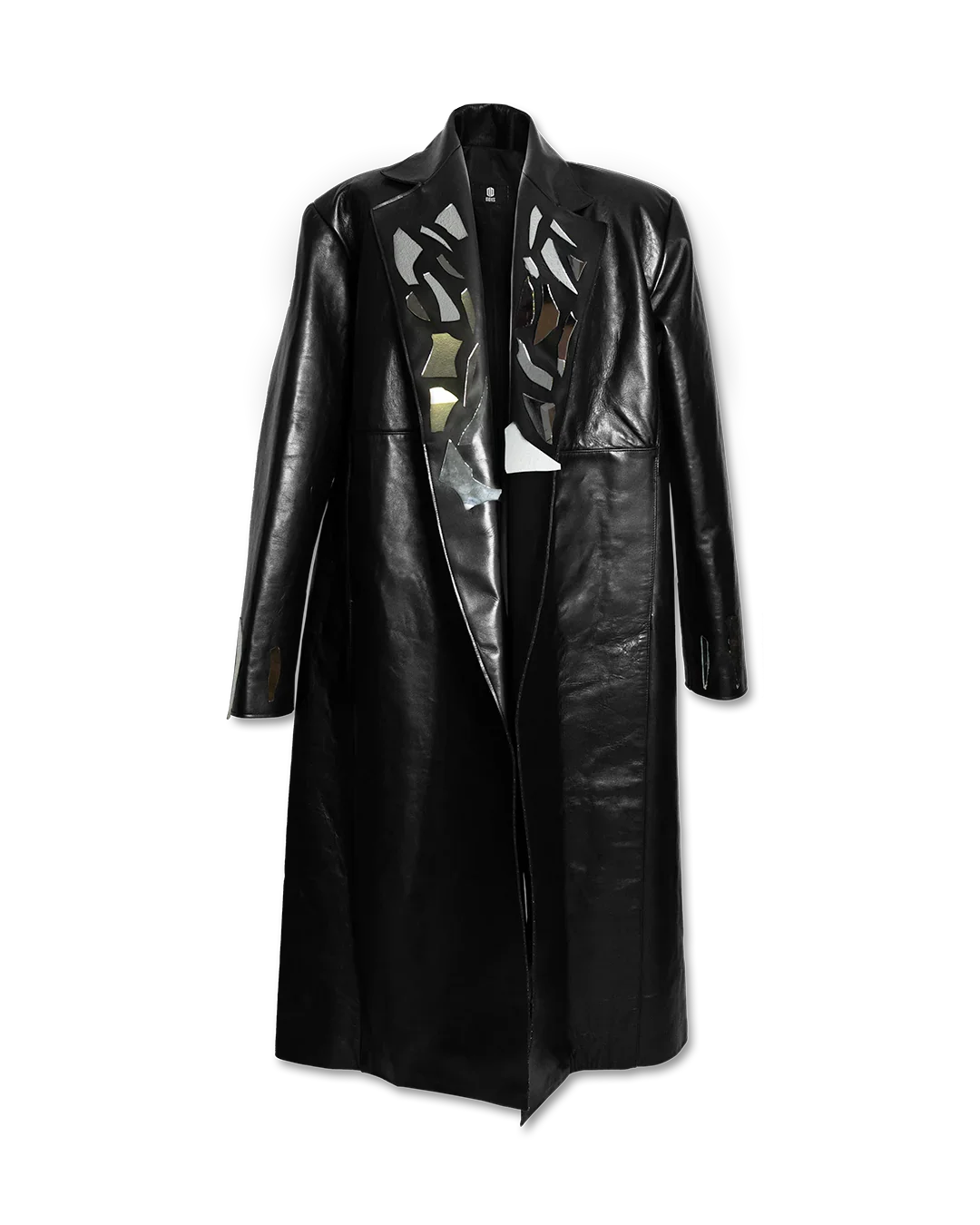 BROKEN MIRROR LEATHER TRENCH COAT