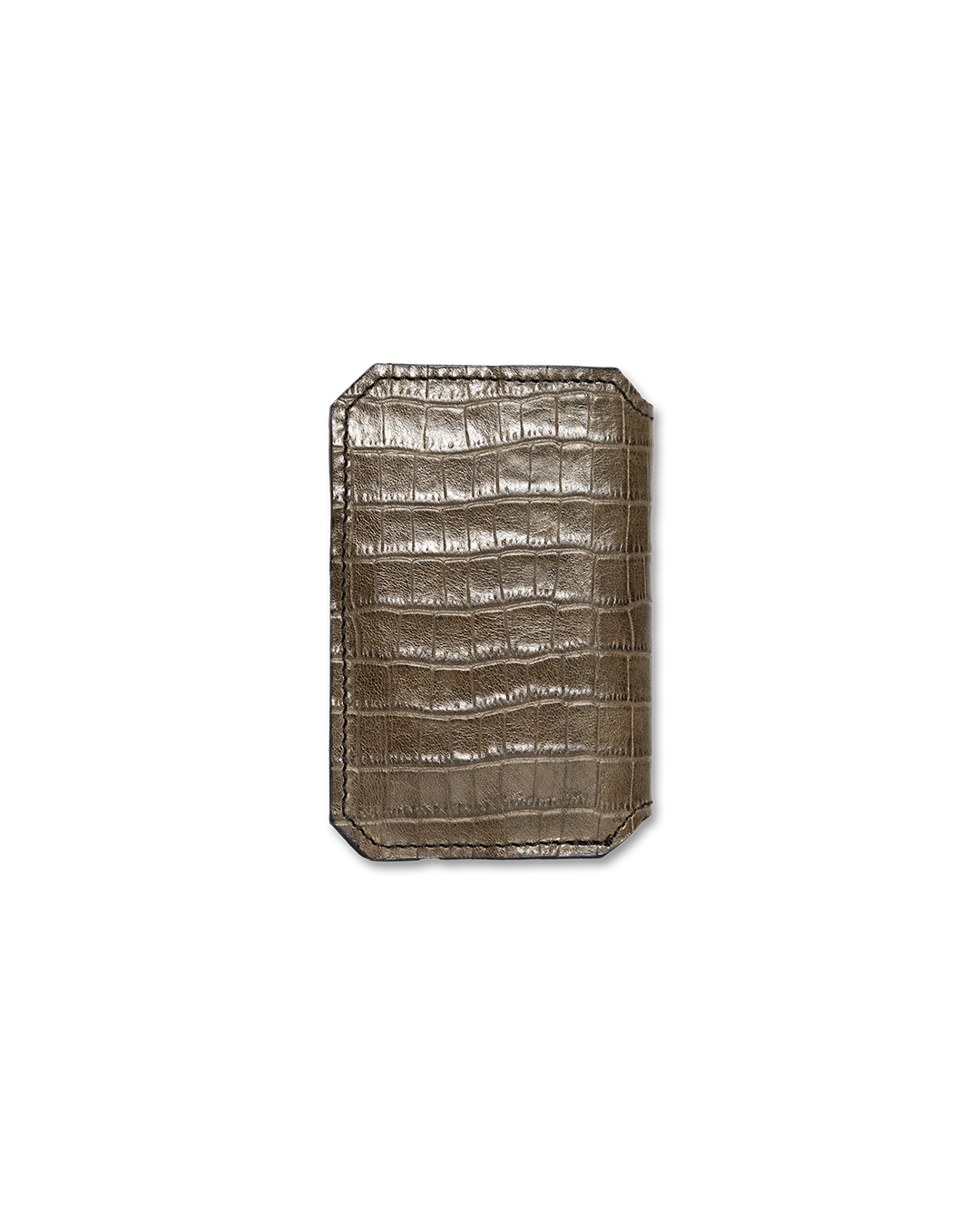 AMERICAN CROCODILE VERTICAL LEATHER WALLET