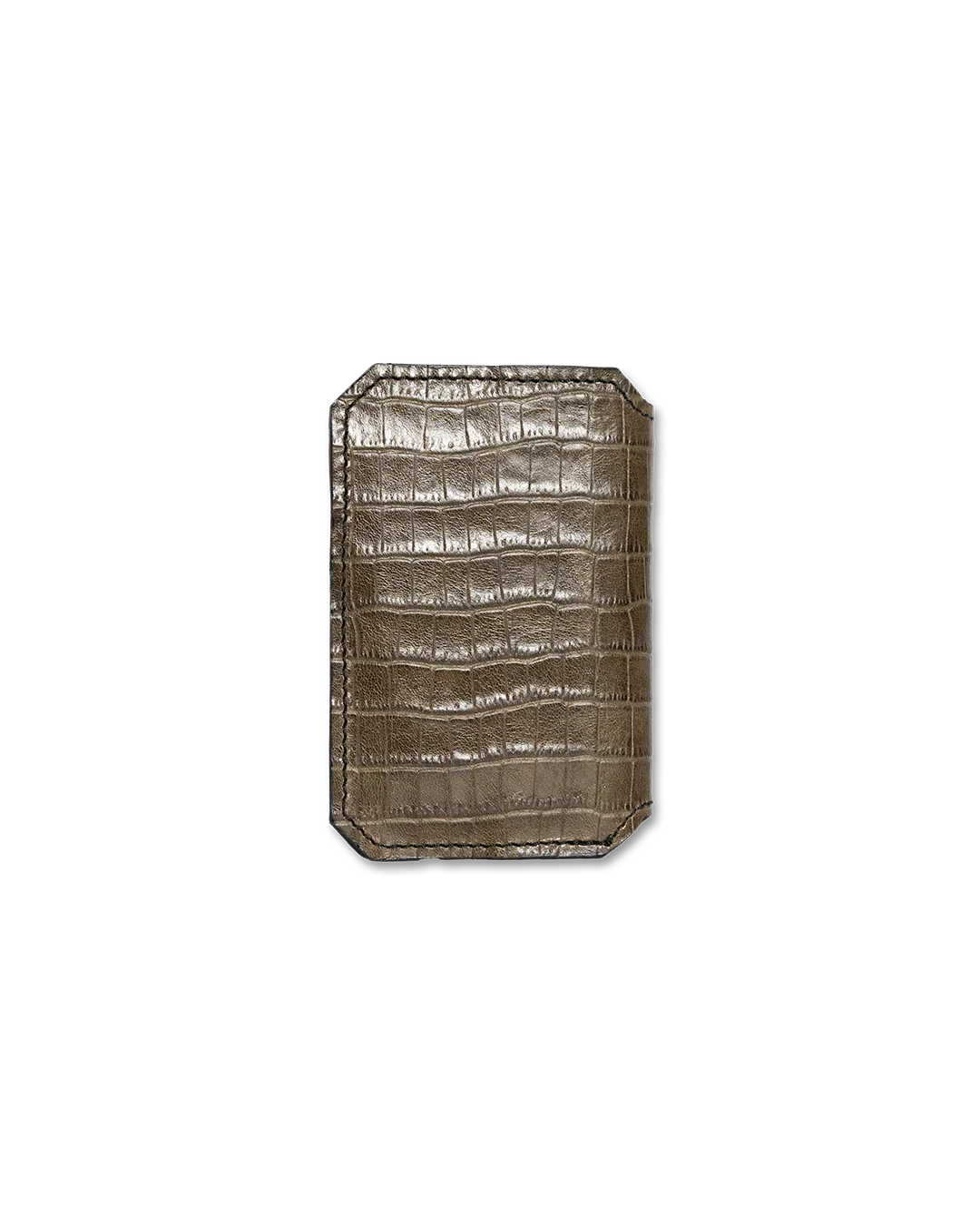 AMERICAN CROCODILE VERTICAL LEATHER WALLET