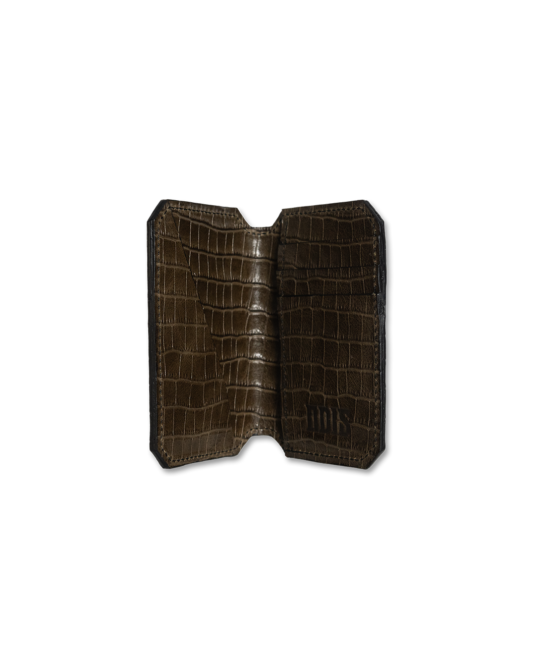 AMERICAN CROCODILE VERTICAL LEATHER WALLET