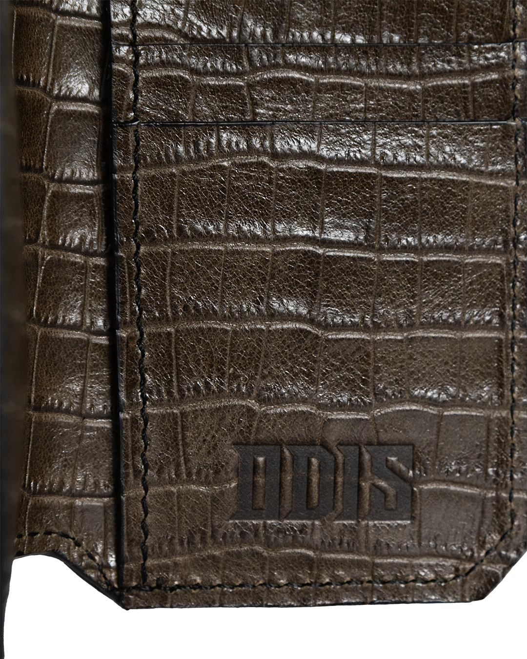 AMERICAN CROCODILE VERTICAL LEATHER WALLET
