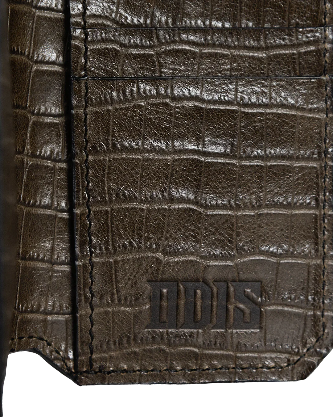 AMERICAN CROCODILE VERTICAL LEATHER WALLET