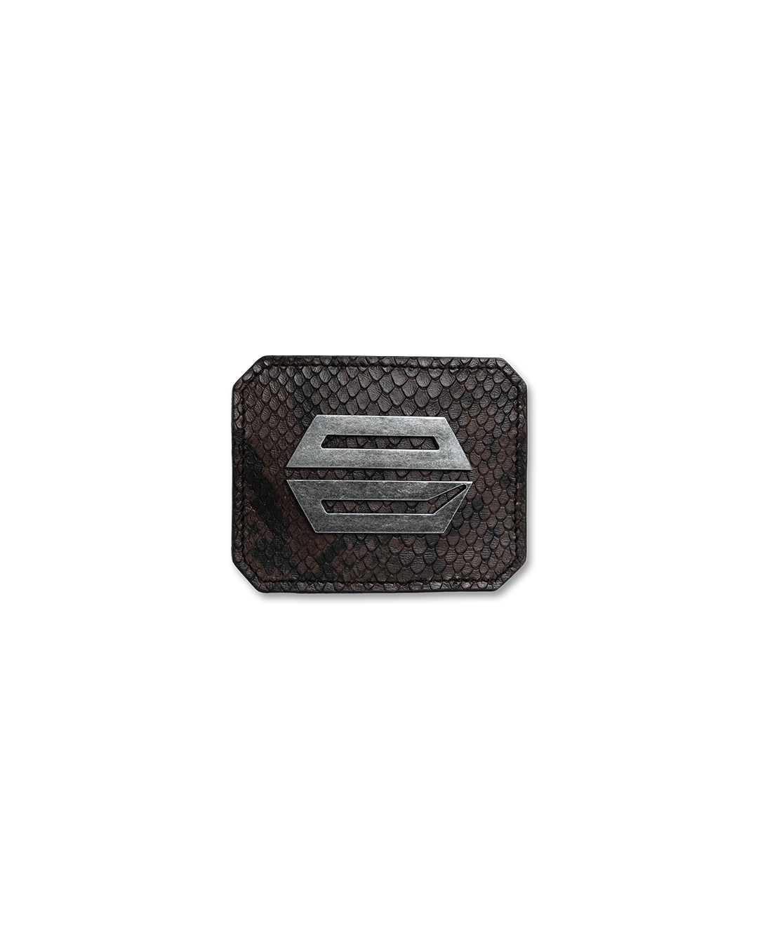 BROWN PYTHON CARDHOLDER