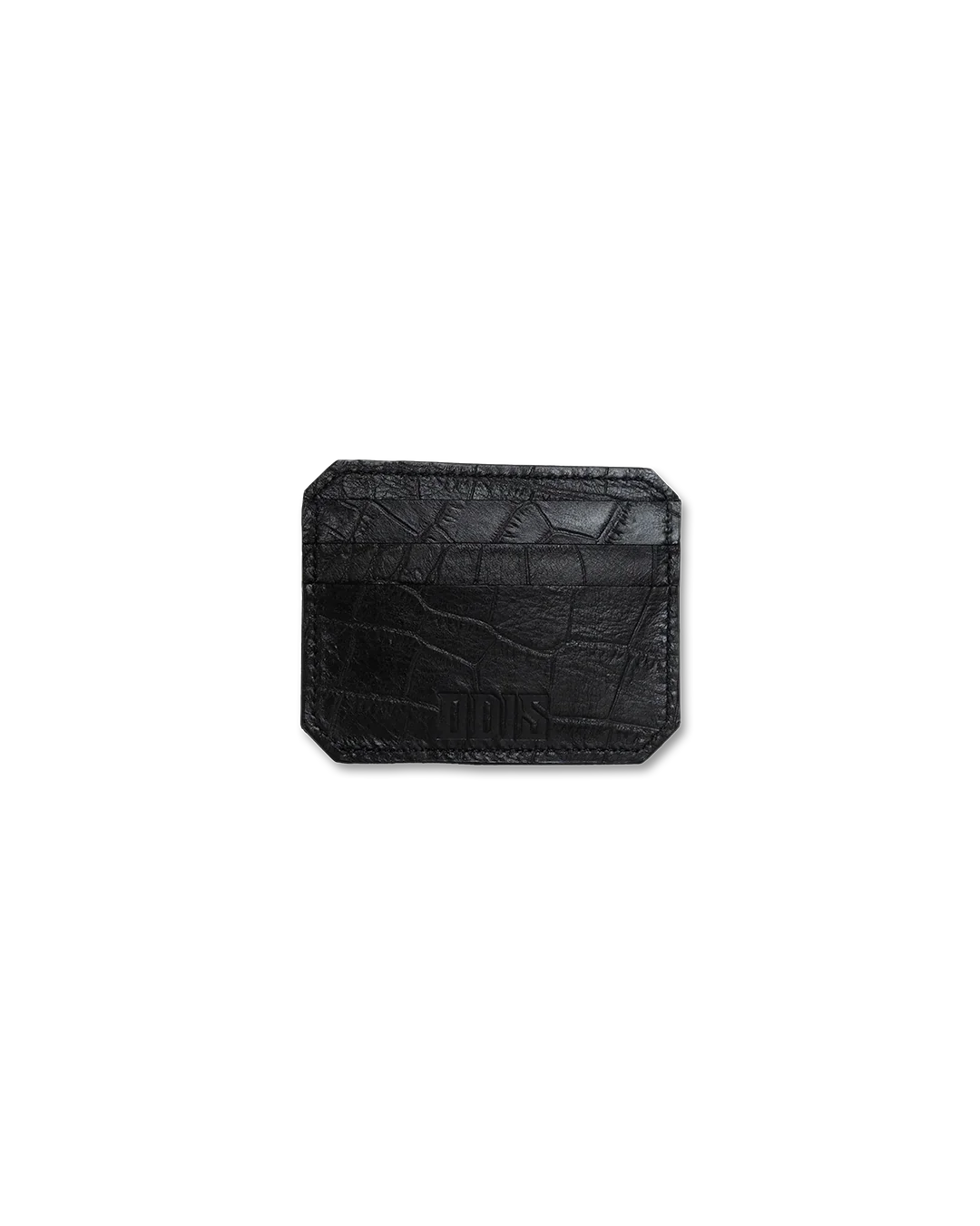 BLACK CAIMAN LEATHER CARDHOLDER
