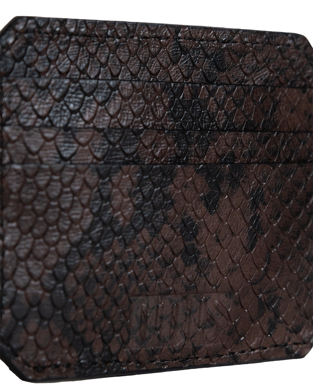 BROWN PYTHON CARDHOLDER