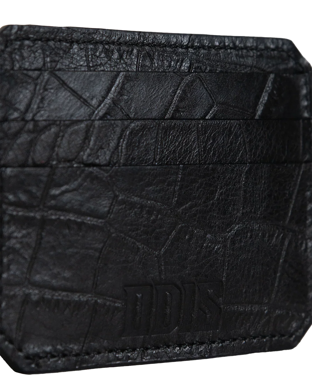 BLACK CAIMAN LEATHER CARDHOLDER