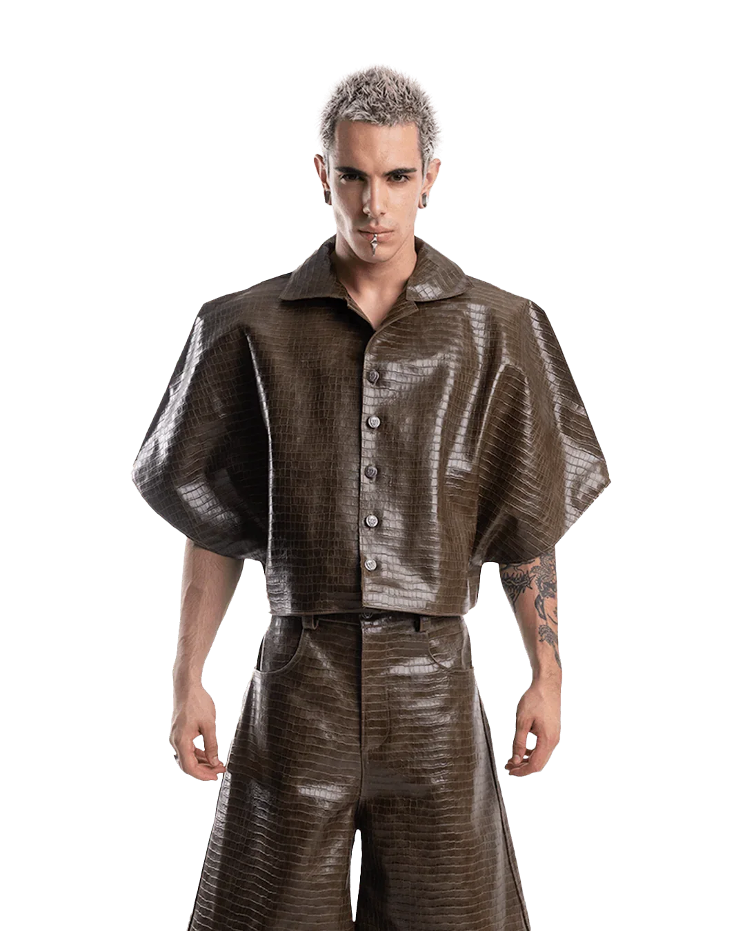 AMERICAN CROCODILE LEATHER SHIRT