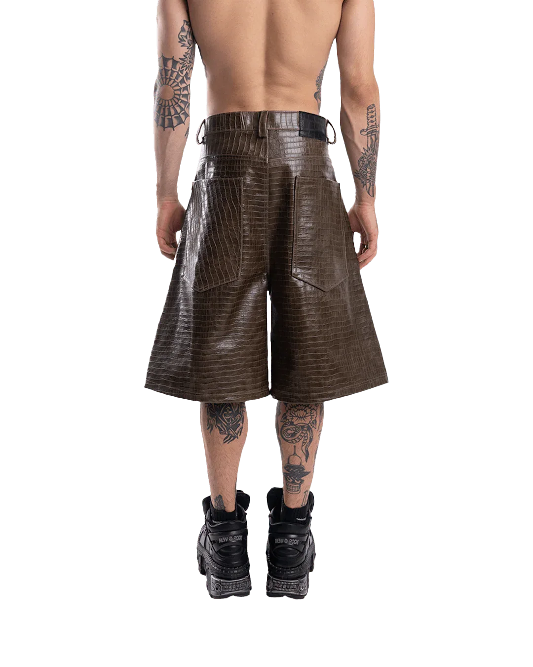 AMERICAN CROCODILE LEATHER SHORTS
