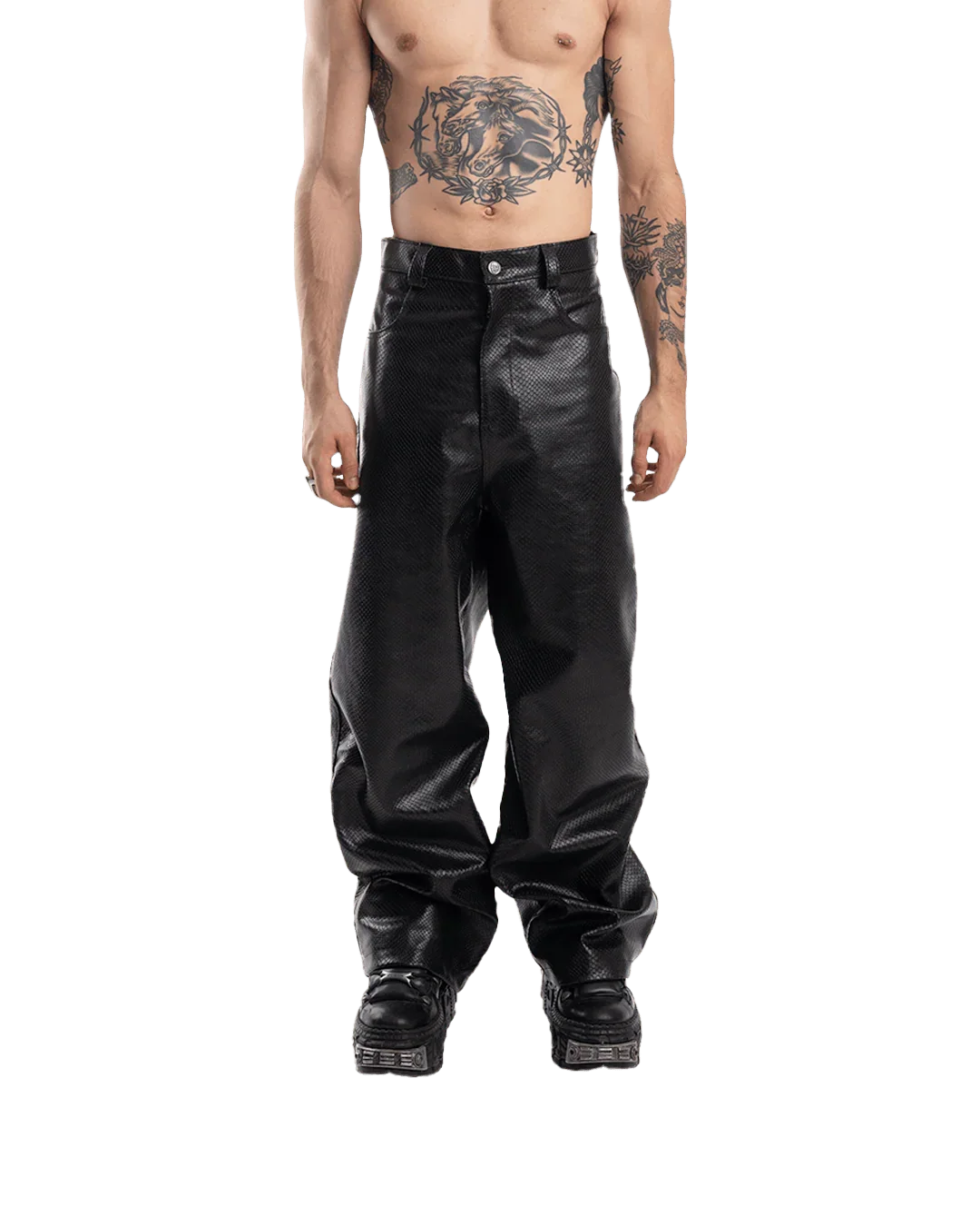 MAMBA BAGGY LEATHER PANTS