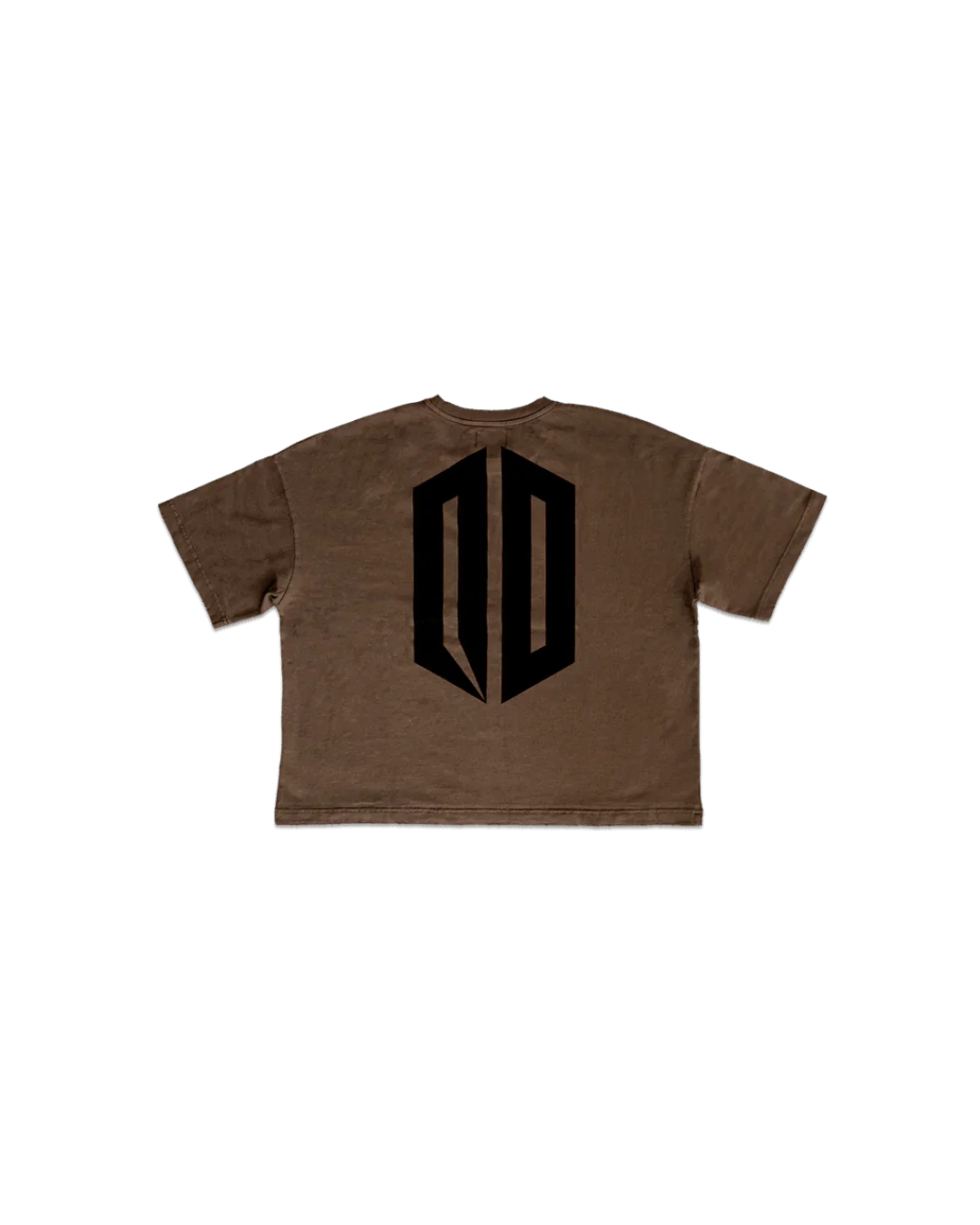 BLACK ON BROWN BOXY TEE