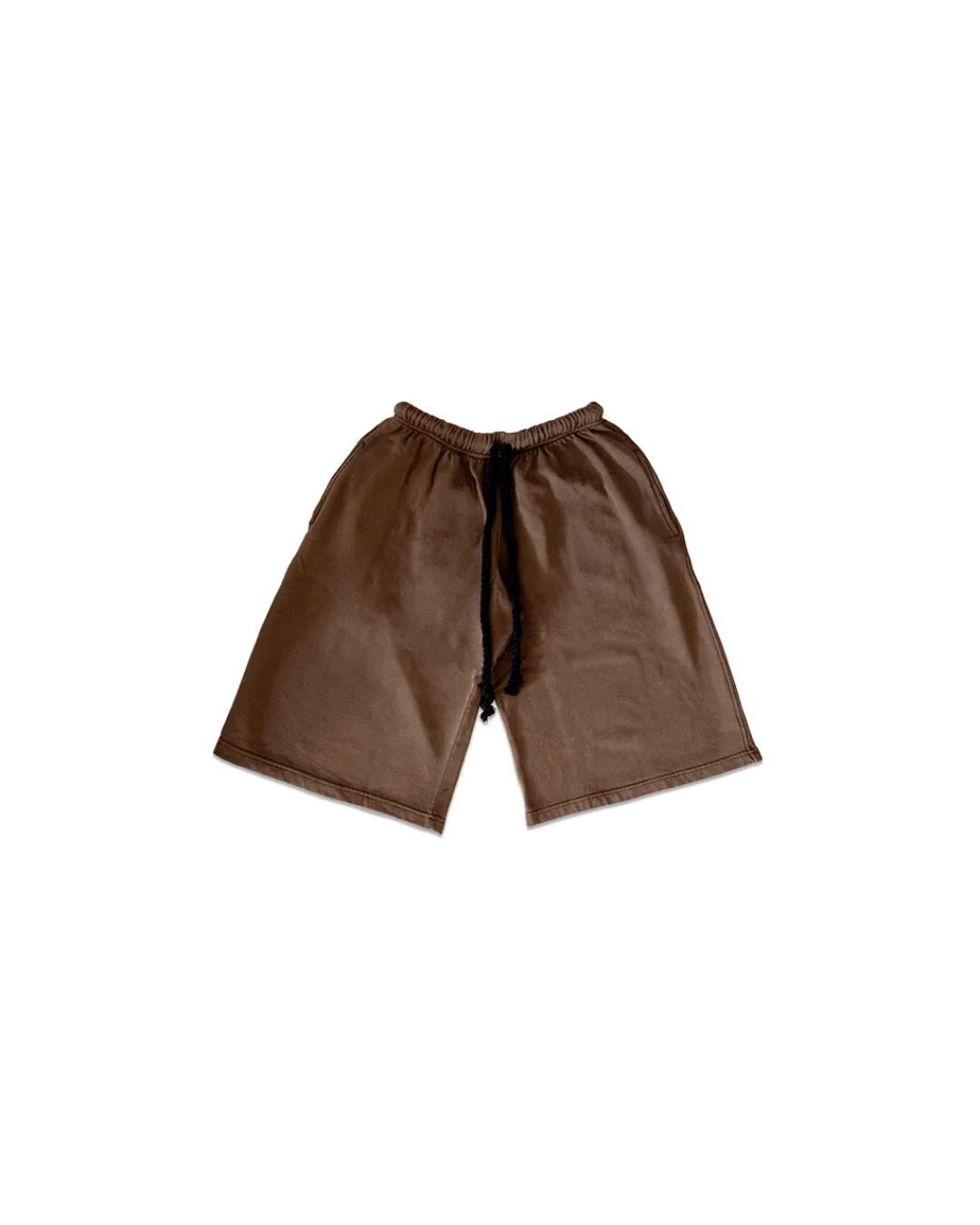 BROWN OVER-THE-KNEE SHORTS