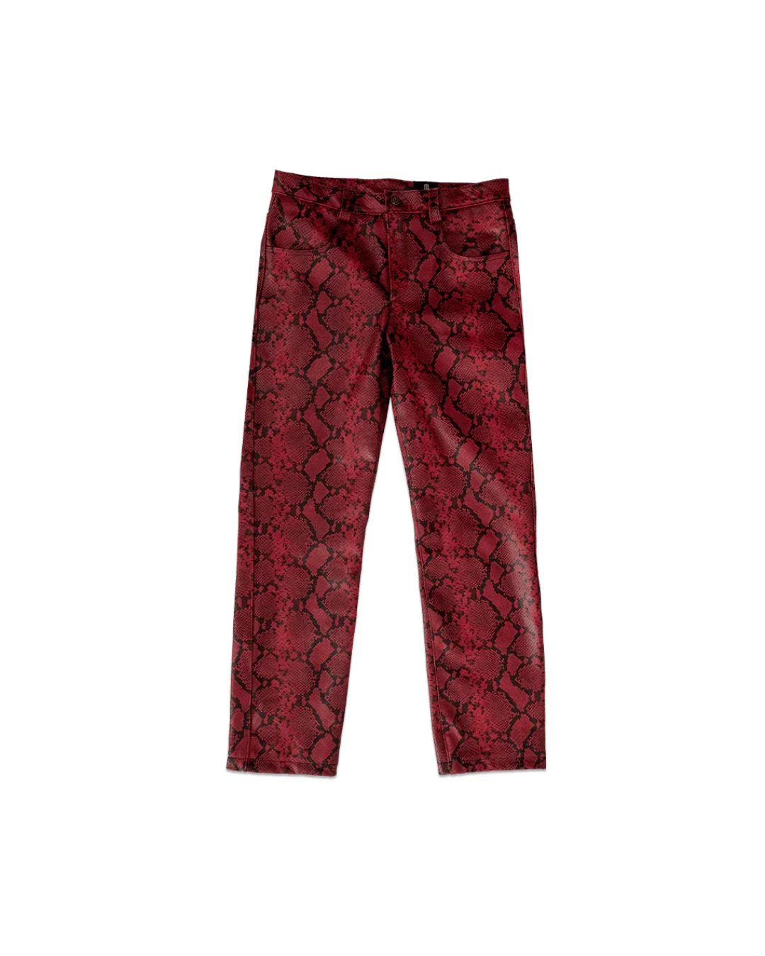 PYTHON STRAIGHT LEATHER PANTS