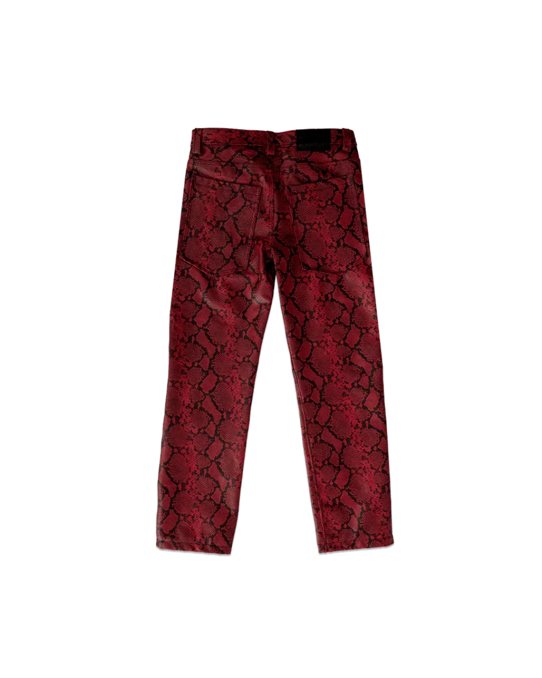 PYTHON STRAIGHT LEATHER PANTS