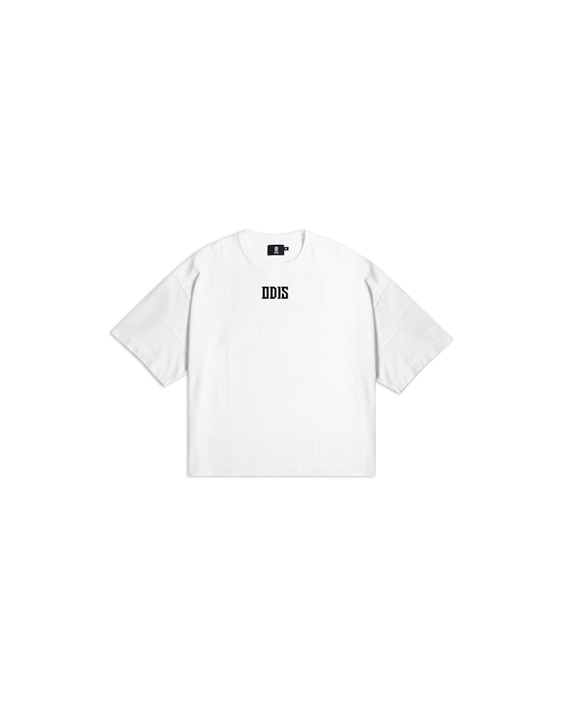 BLACK ON WHITE BOXY TEE