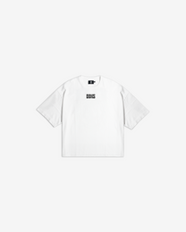 BLACK ON WHITE BOXY TEE