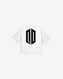 BLACK ON WHITE BOXY TEE