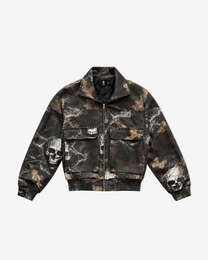 NO MAN'S LAND CAMO HIGH COLLAR JACKET