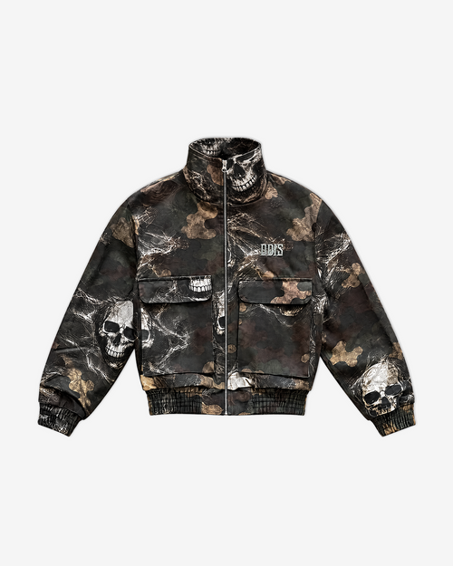 NO MAN'S LAND CAMO HIGH COLLAR JACKET