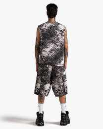 SKULL &amp; SMOKE AOP CARGO SHORTS