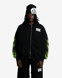 FUEL INJECTED BLACK ZIP HOODIE