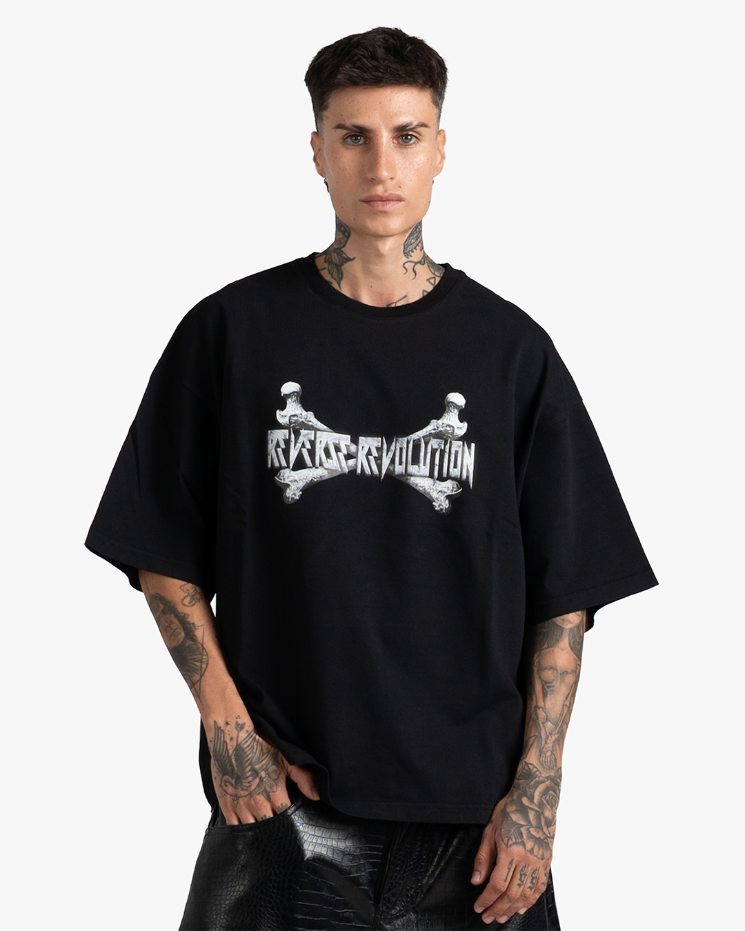 METALIC BONES TEE