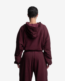 HEAVY-WEIGHT WASHED RED REVERSE LOGO HOODIE