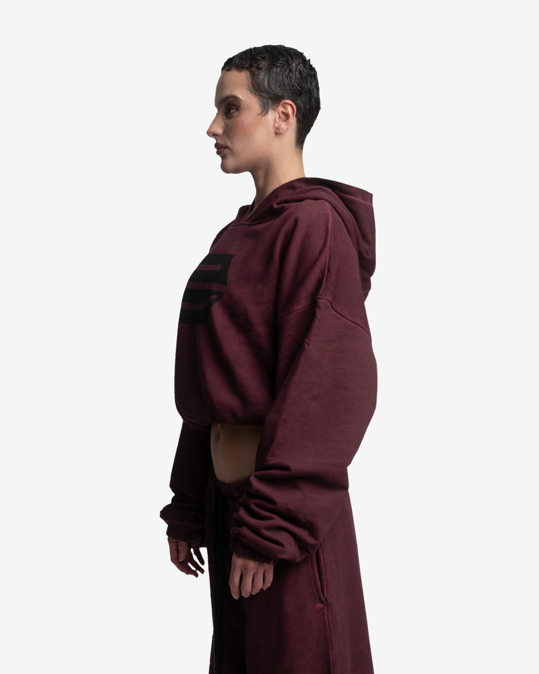 HEAVY-WEIGHT WASHED RED REVERSE LOGO HOODIE