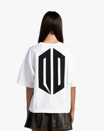 BLACK ON WHITE BOXY TEE