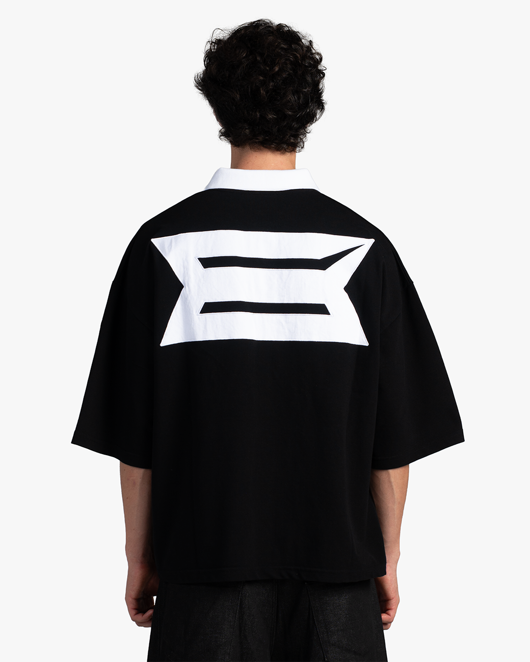 WHITE ON BLACK POLO