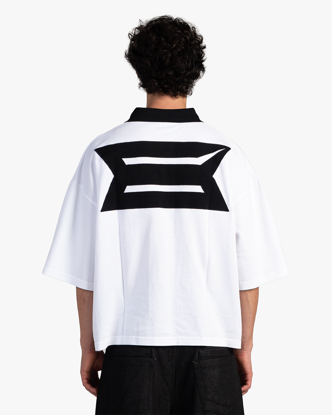 BLACK ON WHITE POLO