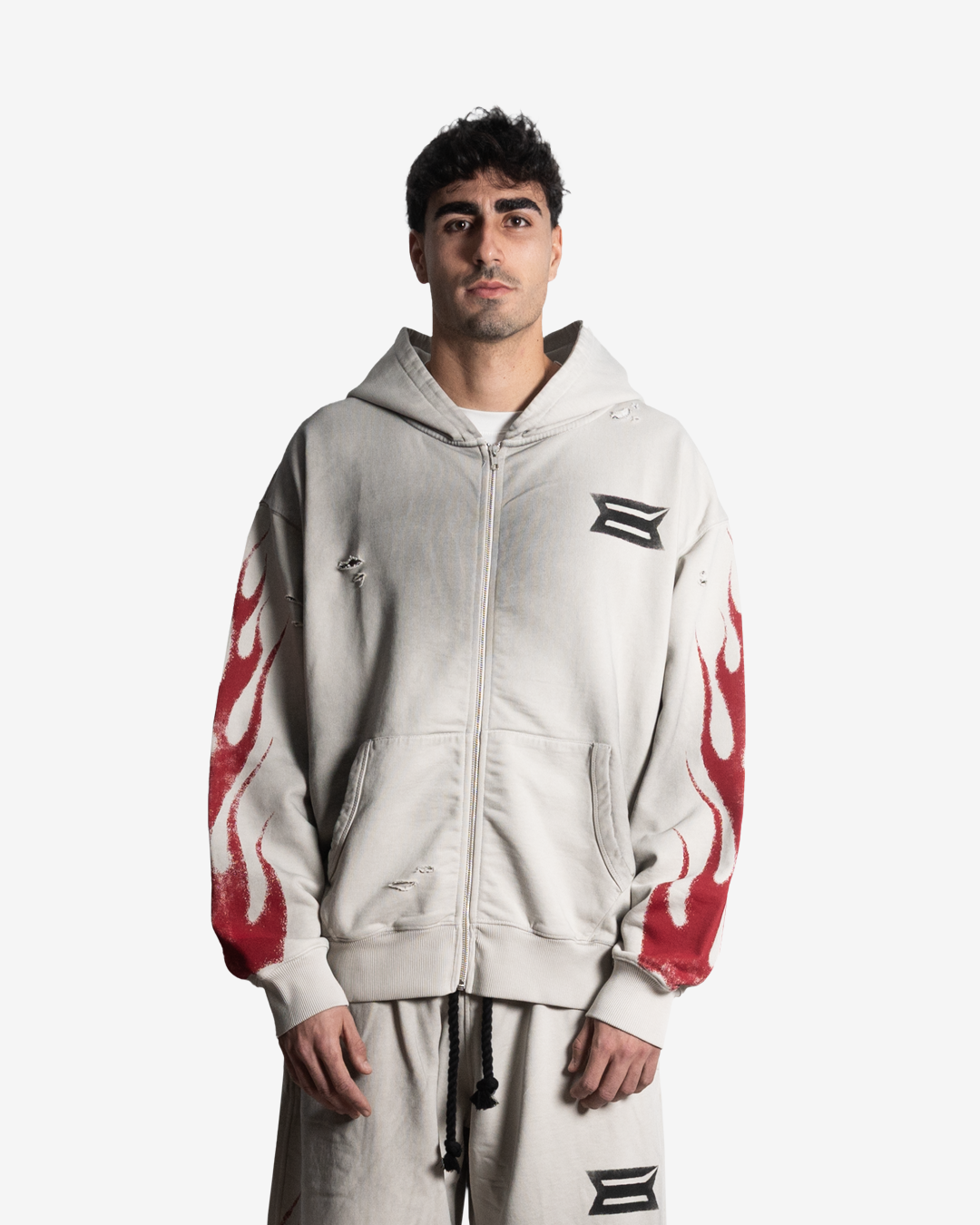 FUEL INJECTED BONE ZIP HOODIE