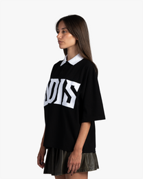 WHITE ON BLACK POLO